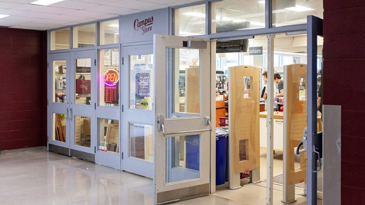 Image of the McMaster University campus store entrance