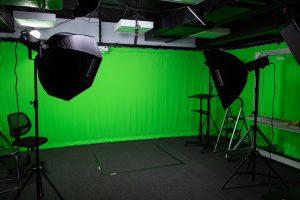 Wide shot of DIY Studio Green Screen