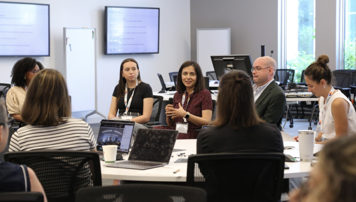 Panelists from left to right: Alpha Abebe, Maya Hobbs, Ayesha Khan, Joey Ricottone, Melec Zeadin (Moderator).  